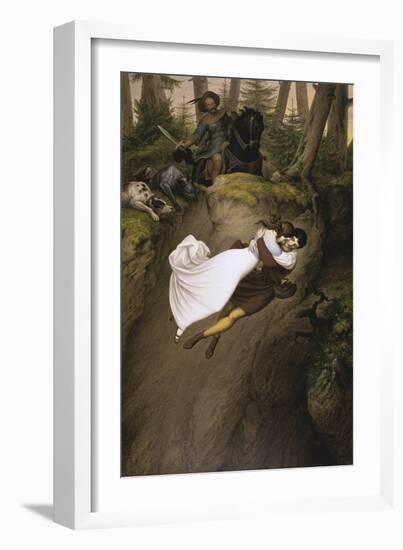 Leap from the Rock-Julius Schnorr von Carolsfeld-Framed Giclee Print