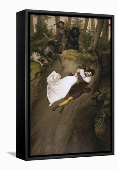 Leap from the Rock-Julius Schnorr von Carolsfeld-Framed Stretched Canvas