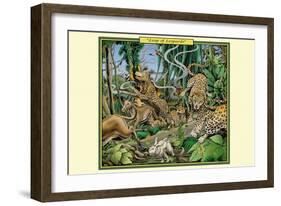 Leap of Leopards-Richard Kelly-Framed Premium Giclee Print