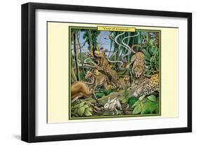 Leap of Leopards-Richard Kelly-Framed Premium Giclee Print
