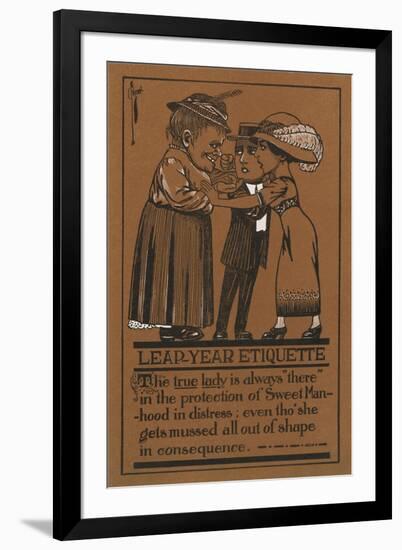 Leap Year Etiquette-null-Framed Art Print