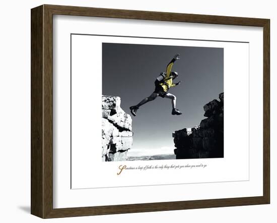 Leap-null-Framed Art Print