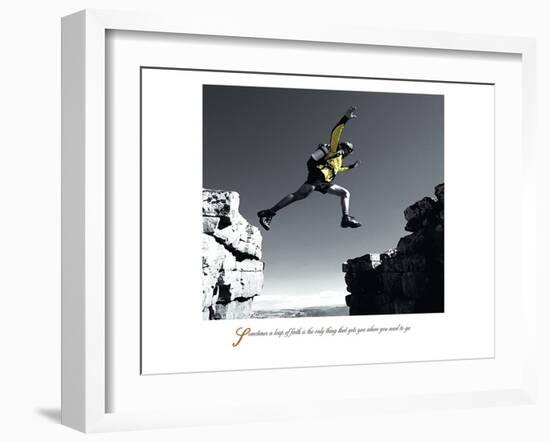 Leap-null-Framed Art Print