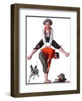 "Leapfrog", June 28,1919-Norman Rockwell-Framed Giclee Print