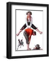 "Leapfrog", June 28,1919-Norman Rockwell-Framed Giclee Print