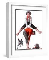 "Leapfrog", June 28,1919-Norman Rockwell-Framed Giclee Print