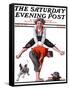 "Leapfrog" Saturday Evening Post Cover, June 28,1919-Norman Rockwell-Framed Stretched Canvas
