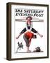 "Leapfrog" Saturday Evening Post Cover, June 28,1919-Norman Rockwell-Framed Giclee Print