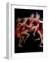 Leaping Blond in Red-null-Framed Photographic Print