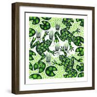 Leaping Frogs, 2003-Nat Morley-Framed Giclee Print