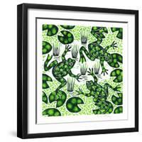 Leaping Frogs, 2003-Nat Morley-Framed Giclee Print