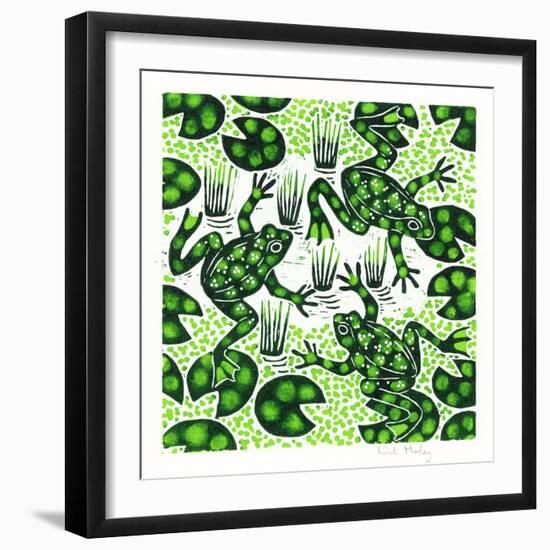 Leaping Frogs, 2003-Nat Morley-Framed Giclee Print