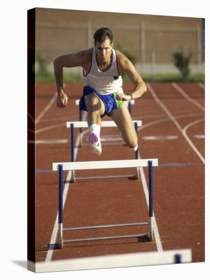 Leaping Over Hurdles-null-Stretched Canvas