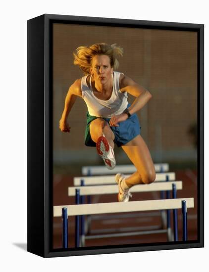 Leaping Over Hurdles-null-Framed Stretched Canvas