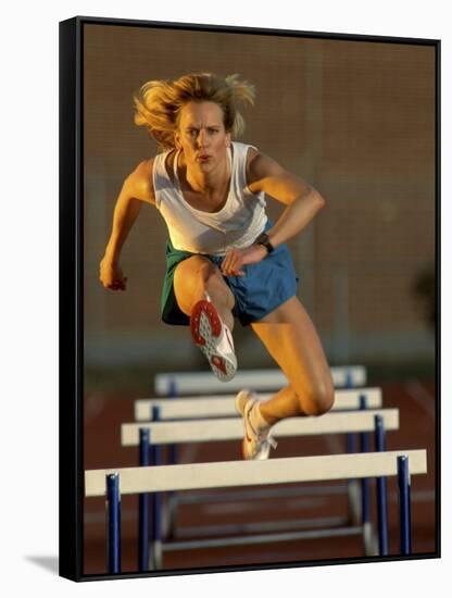 Leaping Over Hurdles-null-Framed Stretched Canvas