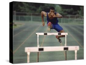 Leaping Over Hurdles-null-Stretched Canvas