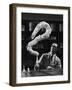 Leaping Rubber Explosively from Butadiene Gas in Bottle as Demonstrated by M.I.T.'s Dr. A. Morton-W^ Eugene Smith-Framed Photographic Print