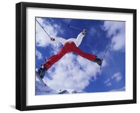 Leaping Skier-null-Framed Photographic Print