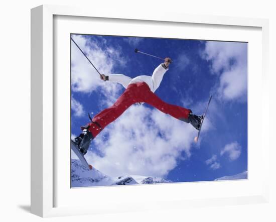 Leaping Skier-null-Framed Photographic Print