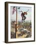 Leaps of Sam Patch, C19th-null-Framed Art Print