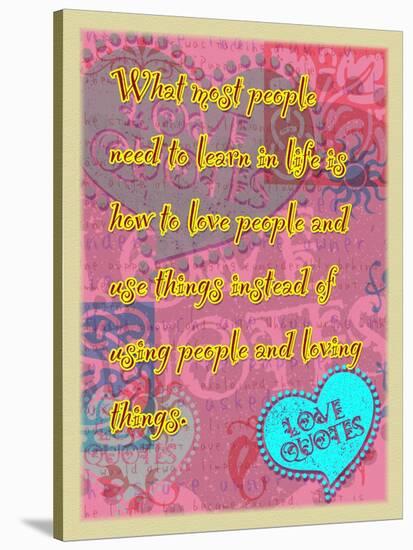 Learn How to Love People-Cathy Cute-Stretched Canvas