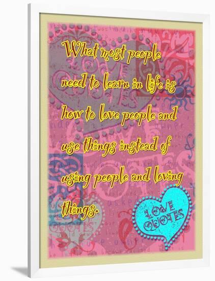 Learn How to Love People-Cathy Cute-Framed Giclee Print