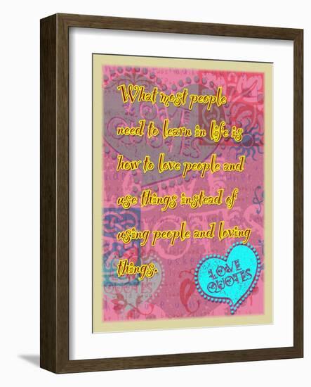 Learn How to Love People-Cathy Cute-Framed Giclee Print