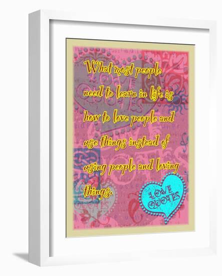 Learn How to Love People-Cathy Cute-Framed Giclee Print