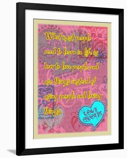 Learn How to Love People-Cathy Cute-Framed Giclee Print