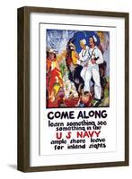 Learn Something, See Something in the U.S. Navy, c.1919-James Henry Daugherty-Framed Art Print