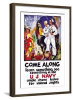 Learn Something, See Something in the U.S. Navy, c.1919-James Henry Daugherty-Framed Art Print