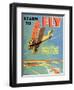 Learn to Fly', Curtiss-Wright Flying Service Poster, 1920S-null-Framed Premium Giclee Print