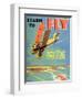 Learn to Fly', Curtiss-Wright Flying Service Poster, 1920S-null-Framed Premium Giclee Print