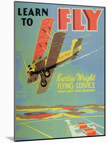 Learn to Fly Poster-null-Mounted Giclee Print