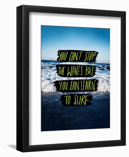 Learn to Surf-Leah Flores-Framed Premium Giclee Print