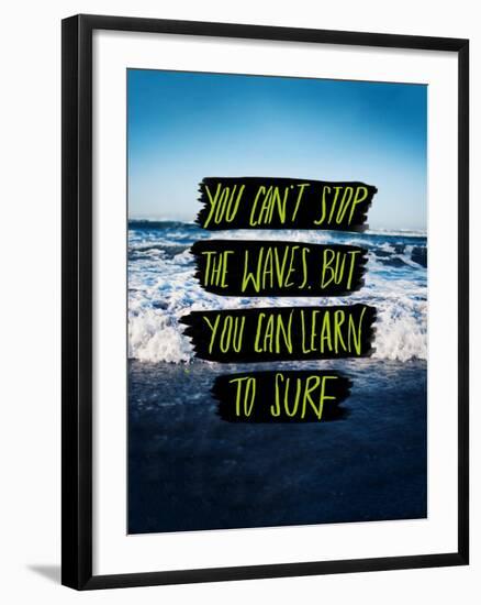 Learn to Surf-Leah Flores-Framed Giclee Print