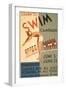 Learn to Swim Poster-null-Framed Art Print