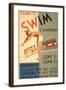 Learn to Swim Poster-null-Framed Art Print