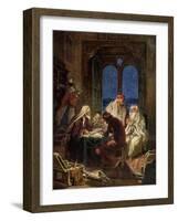 Learned Jews writing bible scrolls - Bible-William Brassey Hole-Framed Giclee Print