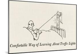 Learning About Traffic Lights-William Heath Robinson-Mounted Art Print