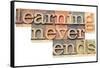 Learning Never Ends-PixelsAway-Framed Stretched Canvas