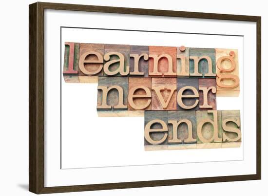 Learning Never Ends-PixelsAway-Framed Art Print