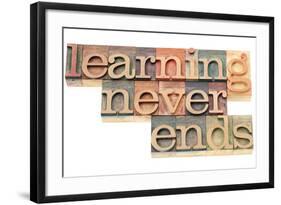 Learning Never Ends-PixelsAway-Framed Art Print