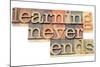 Learning Never Ends-PixelsAway-Mounted Art Print