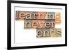 Learning Never Ends-PixelsAway-Framed Art Print