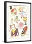 Learning the Alphabet, D and E-null-Framed Art Print