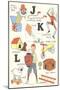 Learning the Alphabet, J, K and L-null-Mounted Art Print