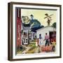 "Learning to Fly", June 20, 1953-John Falter-Framed Giclee Print