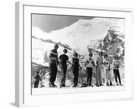 Learning to Ski-null-Framed Photographic Print