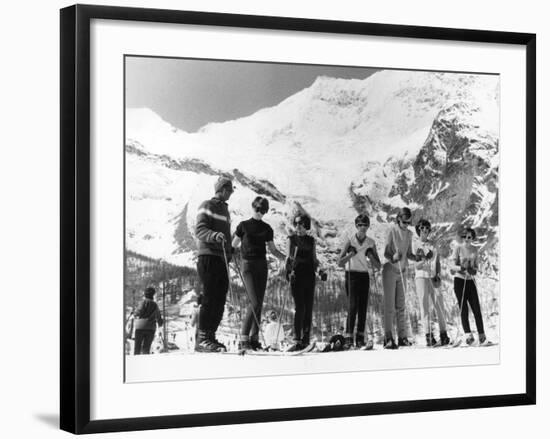 Learning to Ski-null-Framed Photographic Print